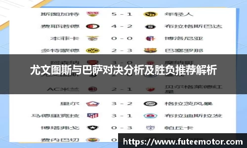 尤文图斯与巴萨对决分析及胜负推荐解析